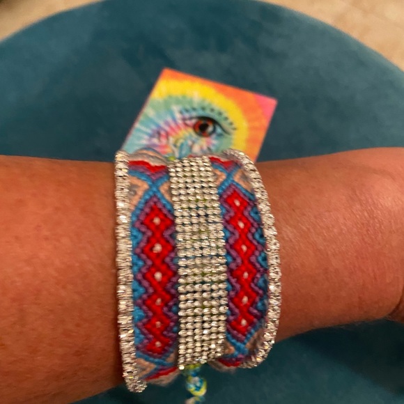 NEW AYOUNIK Rhinestone Embellished Cuff Bracelet - Picture 4 of 8